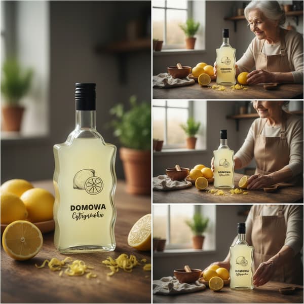 10x Wave-flasker 500ml trykte hjemmelavede citronvodka-glasflasker til likører