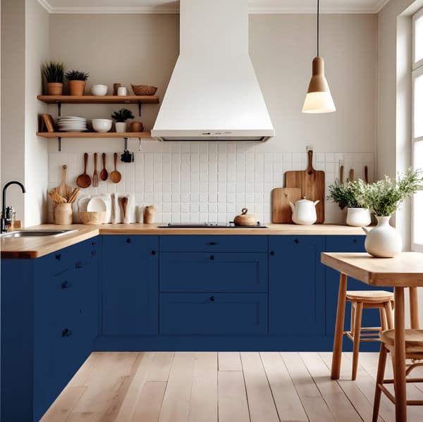 FÄRG FÖR KÖKSDÖRRAR KOBLTBLÅ RAL5013 HALVMATT 2,5L