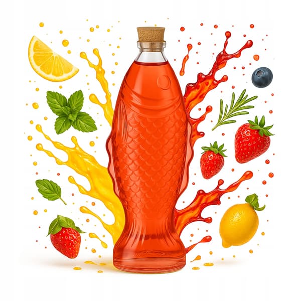 Fiskkaraff 500ml glasflaska för alkoholvin vasdekoration present