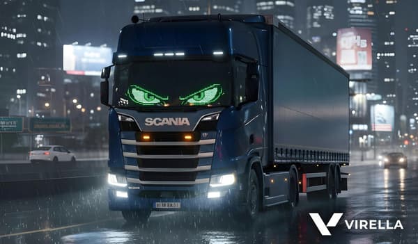2X LED-STRIP TIL BILLYGTE 38X10CM DEVIL EYES LED TRUCK EYES