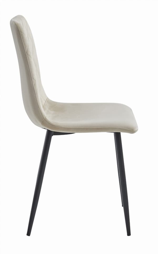 TURIN stol - beige velour x 2
