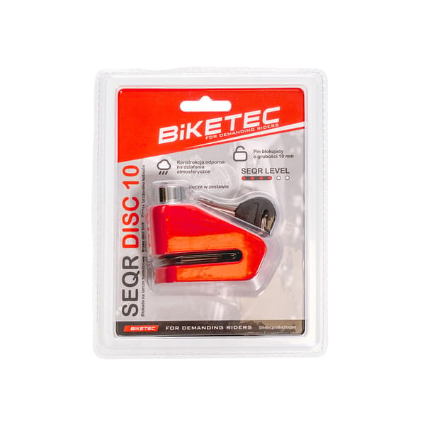 Biketec Seqr jarruslokki - 10 mm tappi, 3 avainta