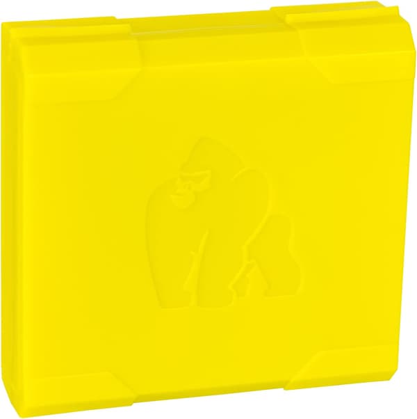 18650 BATTERIETUBE OPBEVARINGSBOKS GUL TIL 4 STK. SOLID