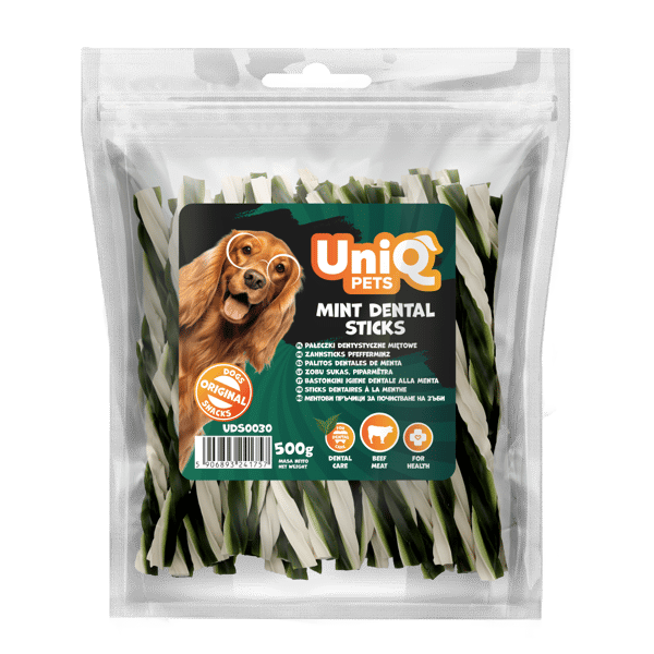 UNIQ PETS TANDBEHANDLINGER TIL HUNDE 500g tandpinde mint