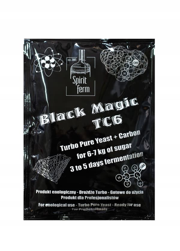 SF TC6 BLACK MAGIC DISTILLERY YEAST med aktivt kul