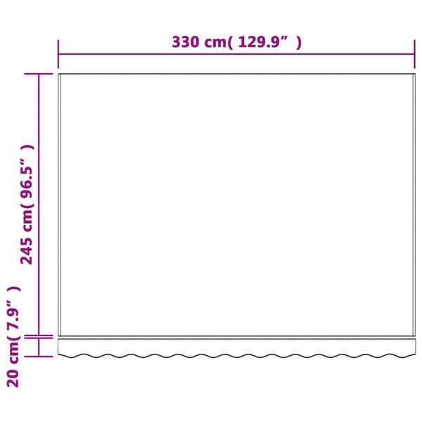 vidaXL Markiisin vaihtokangas, moniväriset raidat, 3,5x2,5 m