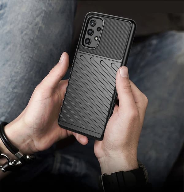 Thunder Case flexibelt armerat skal Samsung Galaxy A72 4G blå