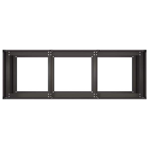 vidaXL urtepotte sort 120x40x80 cm koldvalset stål