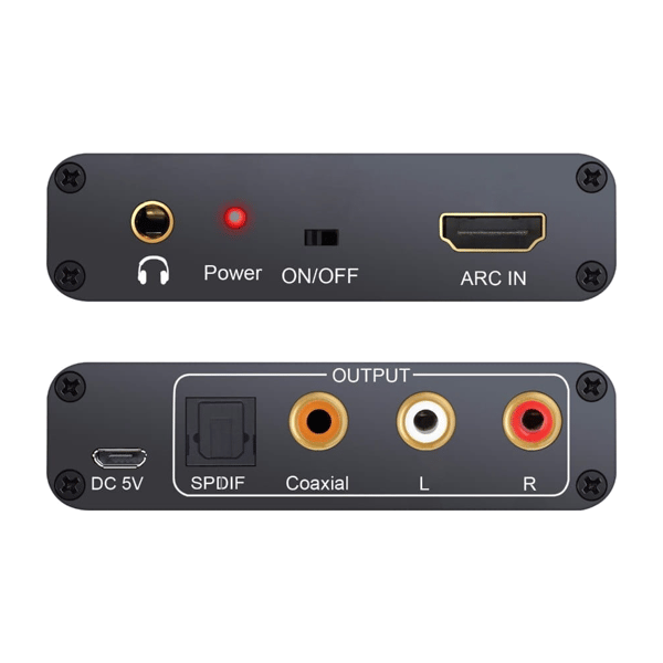 Ekstraktor Audio konverter HDMI til Toslink \ Koaksial \ Cinch \ Jack