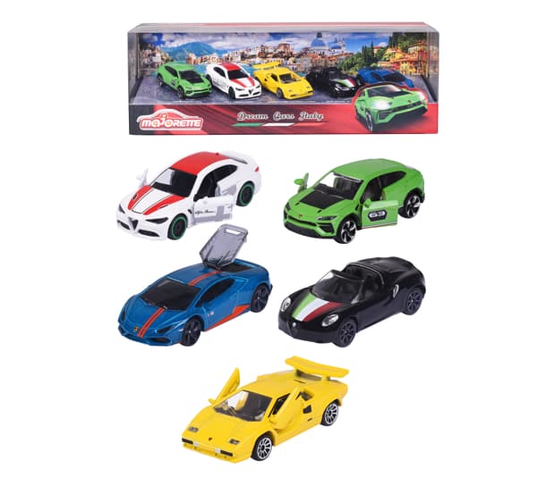MAJORETTE DRØMMEBILE ITALIEN 5-PAK 1:64 212053178