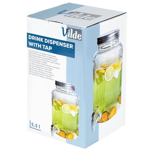 Lasinen juoma-astia hanalla 6,2 l