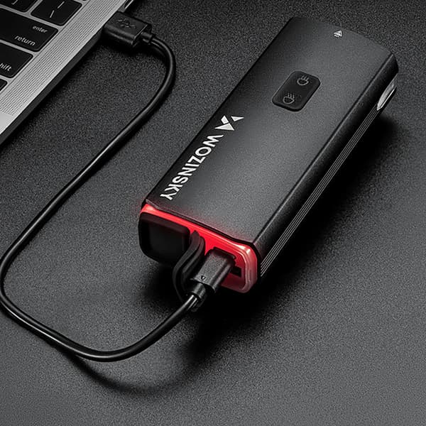 Wozinsky Forlygte til Cykel + USB-C Kabel (3000 lm) - Sort