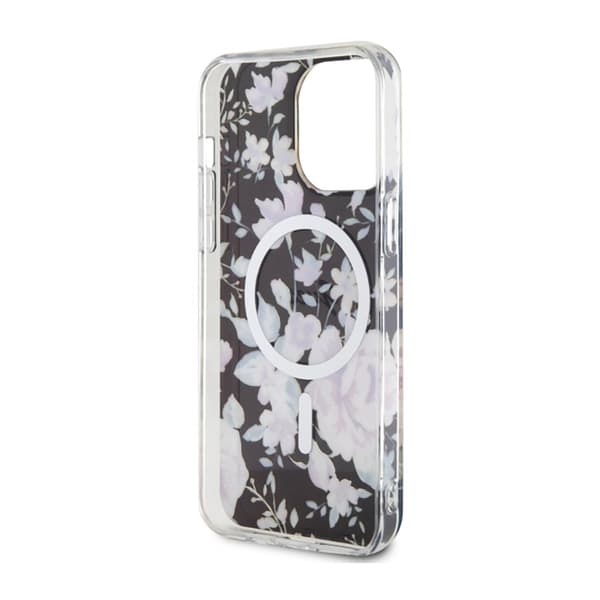 Guess Flower MagSafe – iPhone 14 Pro Max-skal (svart)