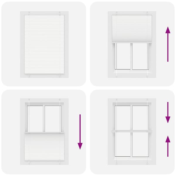 vidaXL Plisserad gardin vit 100x150 cm Tygbredd 99,4 cm