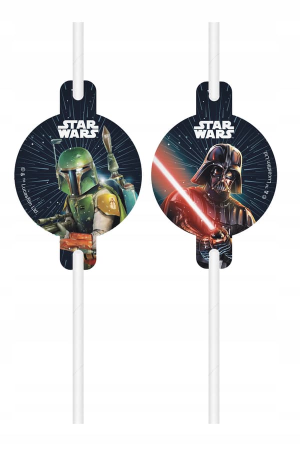 Star Wars Galaxy Jedi födelsedagssugrör 4 st.