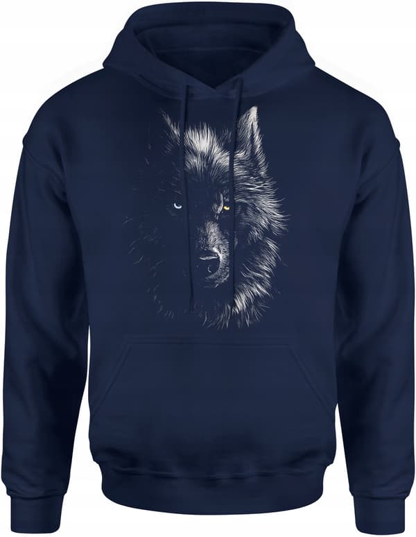 HERRE GOTH ULVE SWEATSHIRT MED PRINT MED DYR OG ULVE