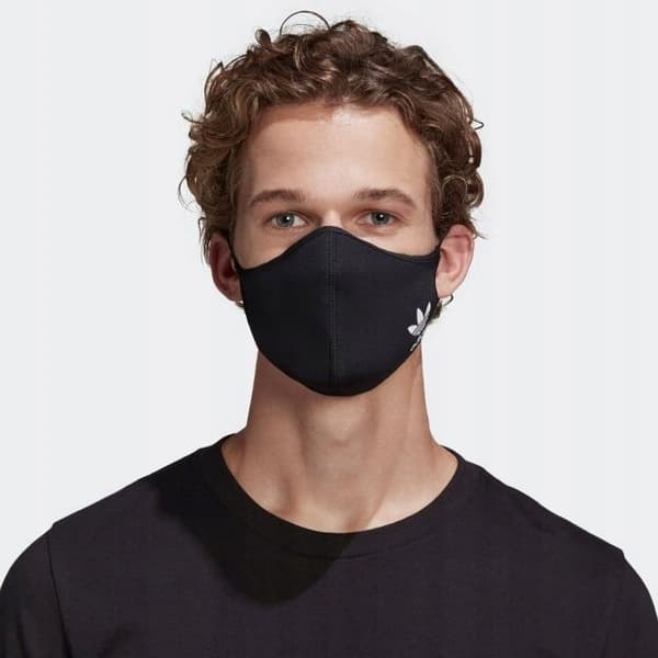Adidas masker 3-pack svarta med logotyp S