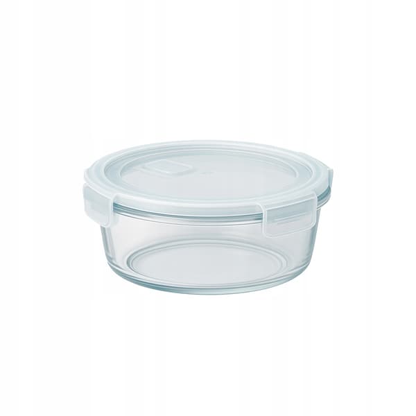 Lunchbox hermetisk rund glasbehållare 400 ml för lunchsnacks