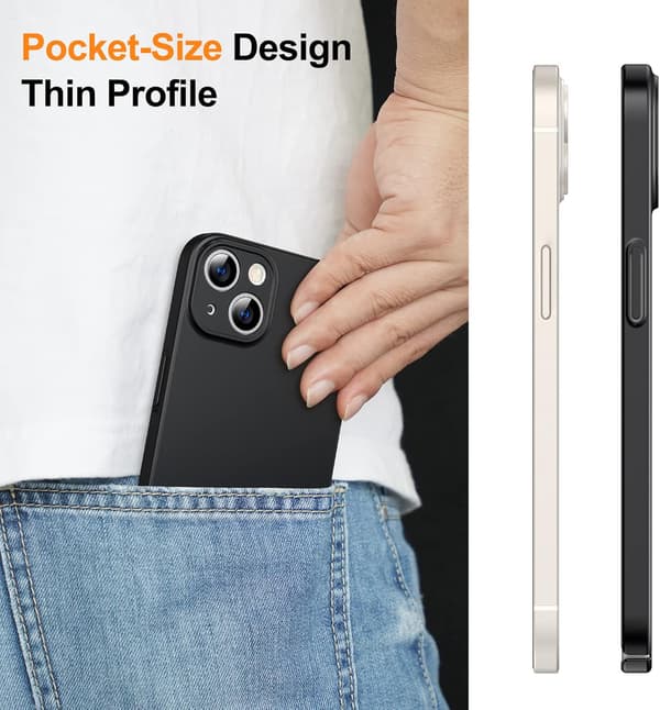 HÅRT SILIKONSKAL TILL APPLE IPHONE 14 PLUS 6,70" SVART LJUSTUNT