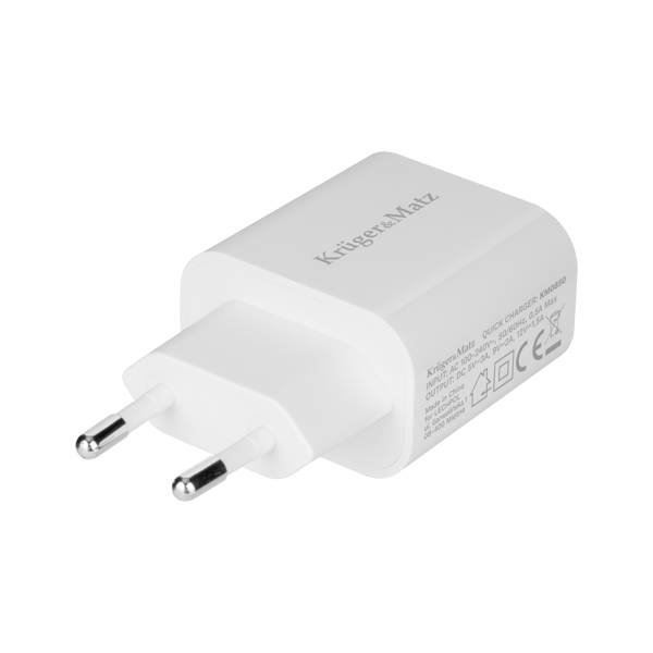 Väggaddare USB-C PD QC 3.0 18W KrugerMatz