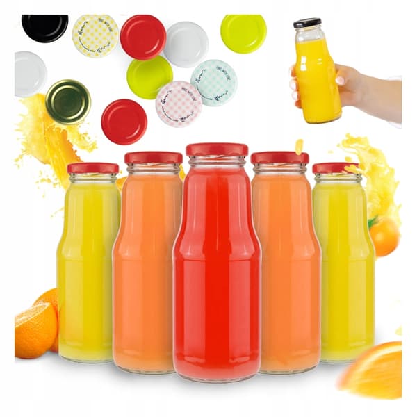 100x lasipulloa mehulle FRUIT 300ml + pullonkorkit