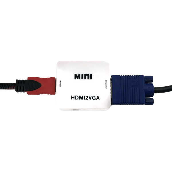 HDMI-VGA-muunnin + jack-adapteri