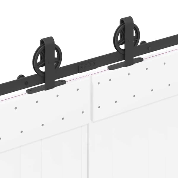 vidaXL Skjutdörrsinstallationssystem, 366 cm, Stål, Svart