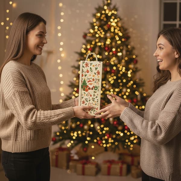 Julklappsask + Flaska Fala 0,5l TRÄLÅDA Gåva