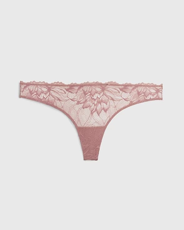 Calvin Klein rosa spetsade trosor L