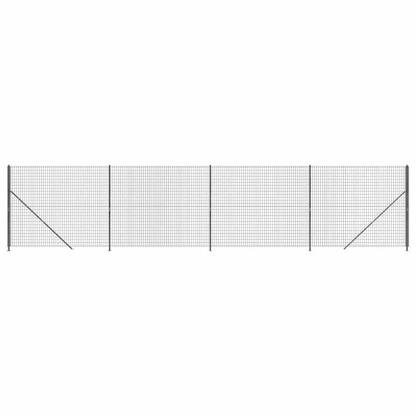 vidaXL nethegn med stolpefødder, antracit, 1,6x10 m