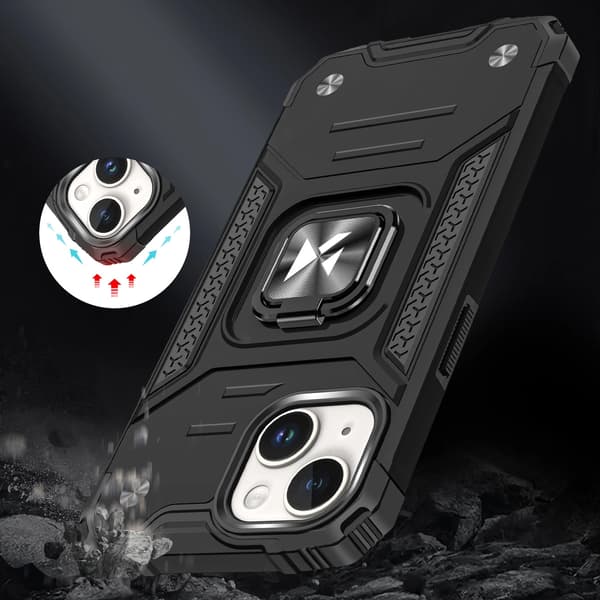 Wozinsky Ring Armor iPhone 15 Plus-skal med fingerringhållare - Röd