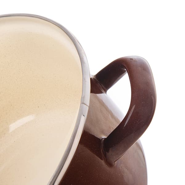 Emailleret brun gryde 14 cm, 950 ml