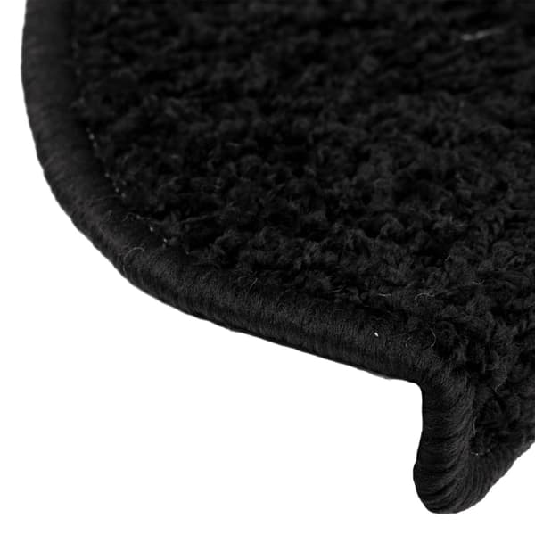 vidaXL trappemåtter 15 stk. 65x21x4 cm sorte halvrunde store