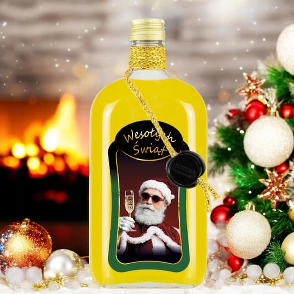 10x Klassiska 500ml premiumglasflaskor dekorerade för jullikörer