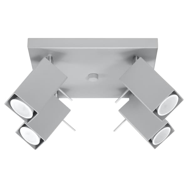 LOFTSLAMPE MERIDA 4 GU10 GRÅ SOLLUX SL.0458