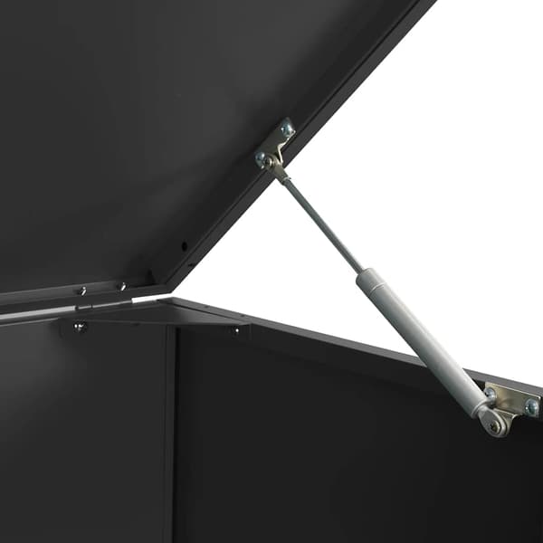 vidaXL enkelt affaldsbeholderhus sort 69x79x117 cm