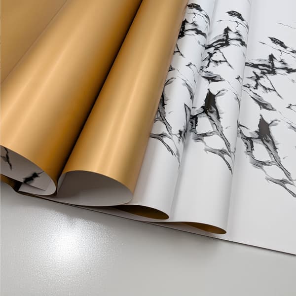 Blomfolie - Stone&Shine - Vit - Ark 56x56 cm - 20 st