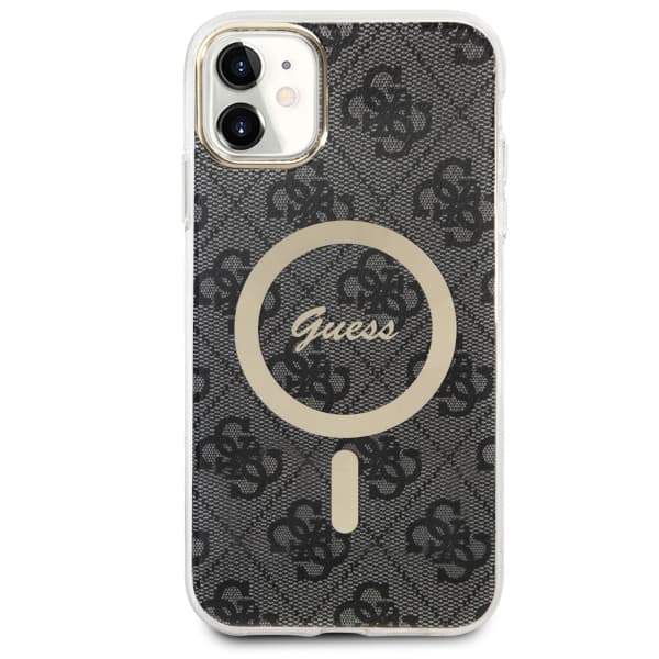 Guess GUHMN61H4STK iPhone 11 6.1 sort/sort hårdt cover 4G MagSafe