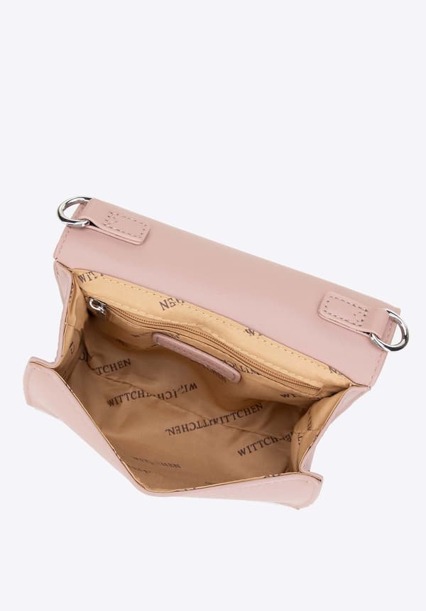 Wittchen damportfölj med en blank spänne, rosa, ekoläder