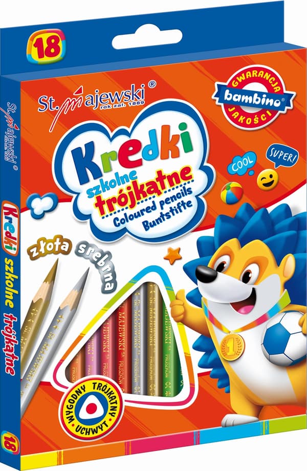 Trekantede farveblyanter 18 farver