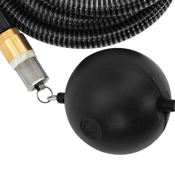 vidaXL sugeslange med messingkoblinger sort 1,1" 7 m PVC