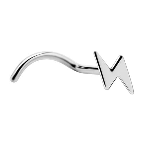 Titanium næsering - lynbolt - TN-019