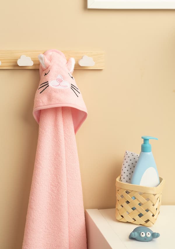 Bathfriends badehåndklæde 100x100 kaninrosa