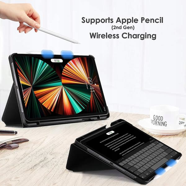 ETUI TIL APPLE IPAD PRO 12.9" 4/5/6GEN BLÅ LUKKET MED FLAP