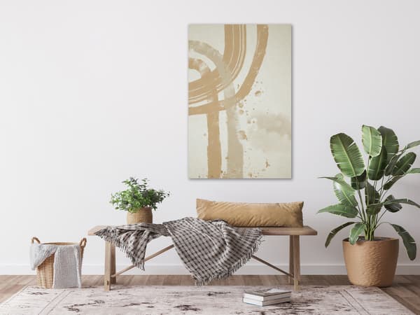Maleri - Beige minimalisme (enkelt) vertikalt
