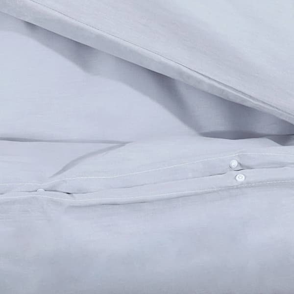 vidaXL sengetøjssæt, grå, 220x240 cm, bomuld