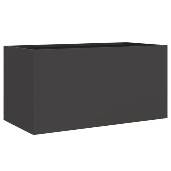 vidaXL plantekasse, sort, 62x30x29 cm, stål