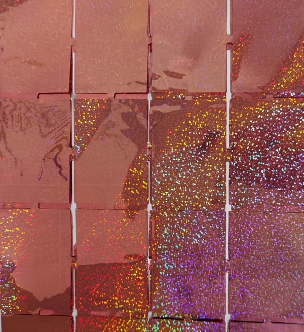 Rose Gold Panel Gardin Baggrundsvæg 2x1m