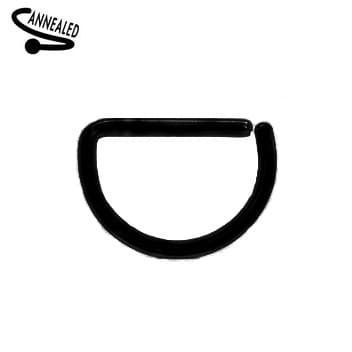 Kontinuerlig udvidelig D-ring ørering sort - CON-006 1.0/10