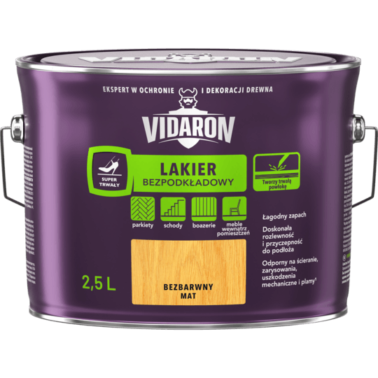 VIDARON SUPERHÅLLBAR GRONDFRÅN KLAR MATT LACK 2,5L